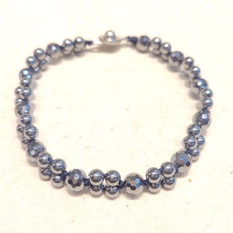 テラヘルツ組紐ブレスレット《ハイパーテラヘルツ6㎜》<花No.5>