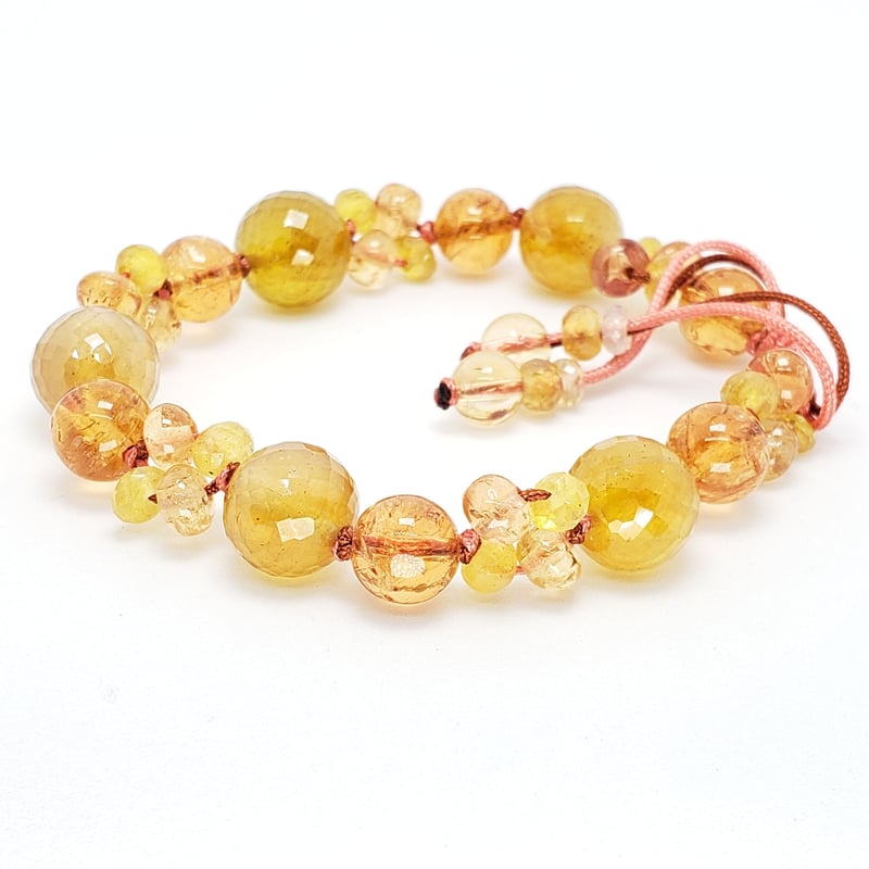 イエローサファイアとインペリアルトパーズの組紐ブレスレット | 厳選