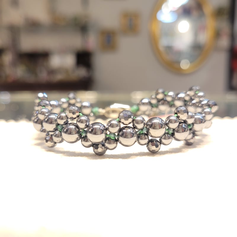 逸品【デパート宝石店購入】プラチナ編み込みデザイン　ブレスレット 逸品【デパート宝石店購入】プラチナ編み込みデザイン ブレスレット