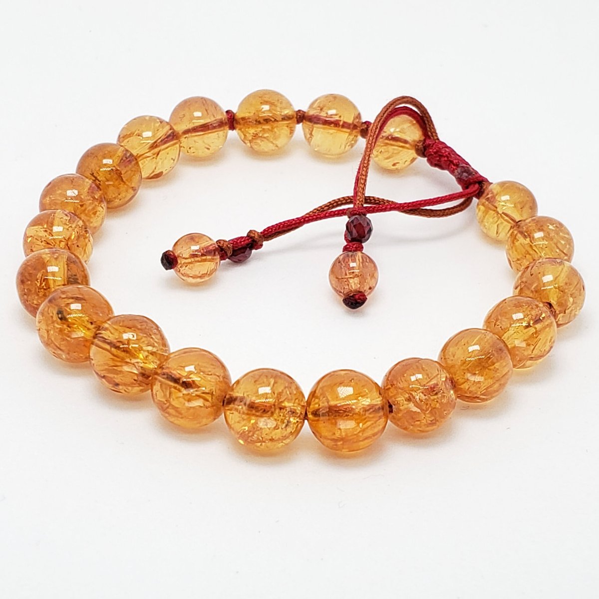 唐揚げ◆希少✧インペリアルトパーズブレスレット✧14kgf ☆インペリアルトパーズ 6.8ミリ珠 ブレス⑨(SA+) 【公式通販】