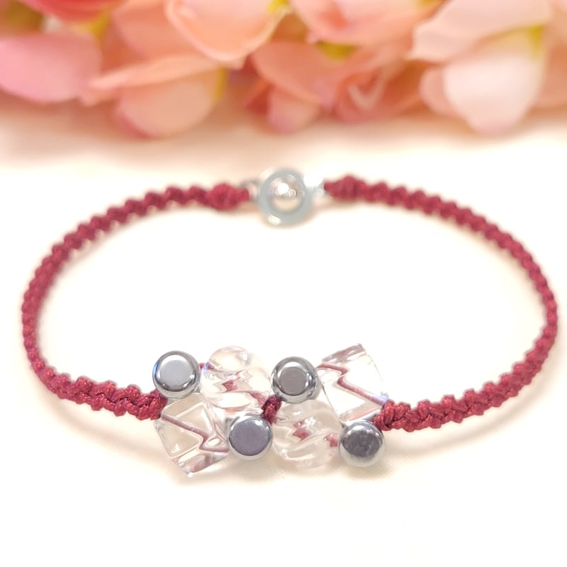 ワンちゃん用 テラヘルツと天然石のチョーカー2種の水晶とテラヘルツ