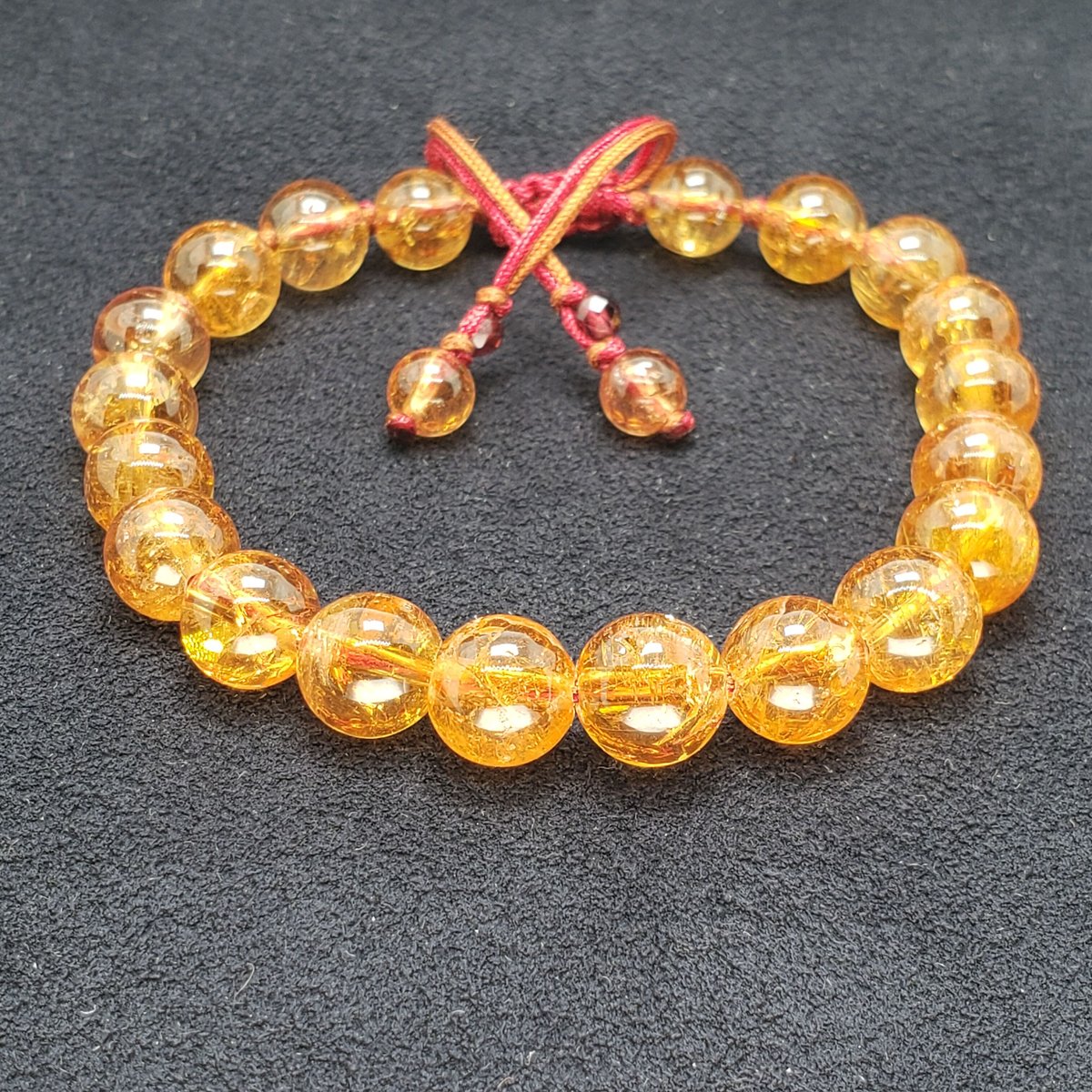 インペリアルトパーズ組紐ブレスレット | 厳選テラヘルツと組紐