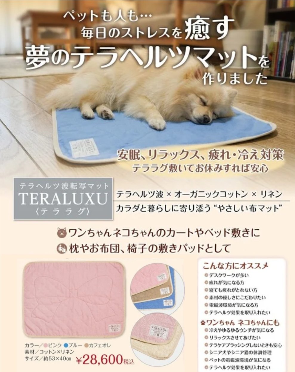 テラヘルツ波転写マット♡テララグTERALUXU定価¥28,600 | 厳選