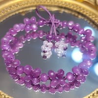 スタールビーのお花編み組紐ブレスレット