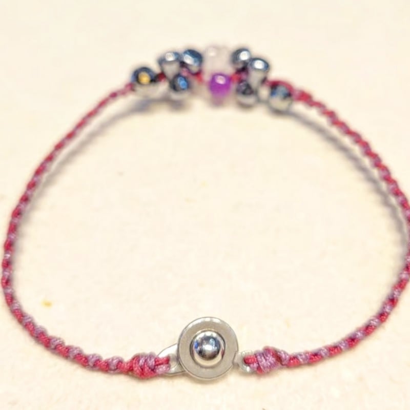 ワンちゃん用 テラヘルツと天然石のチョーカー 水晶薔薇彫り×ルビー<No