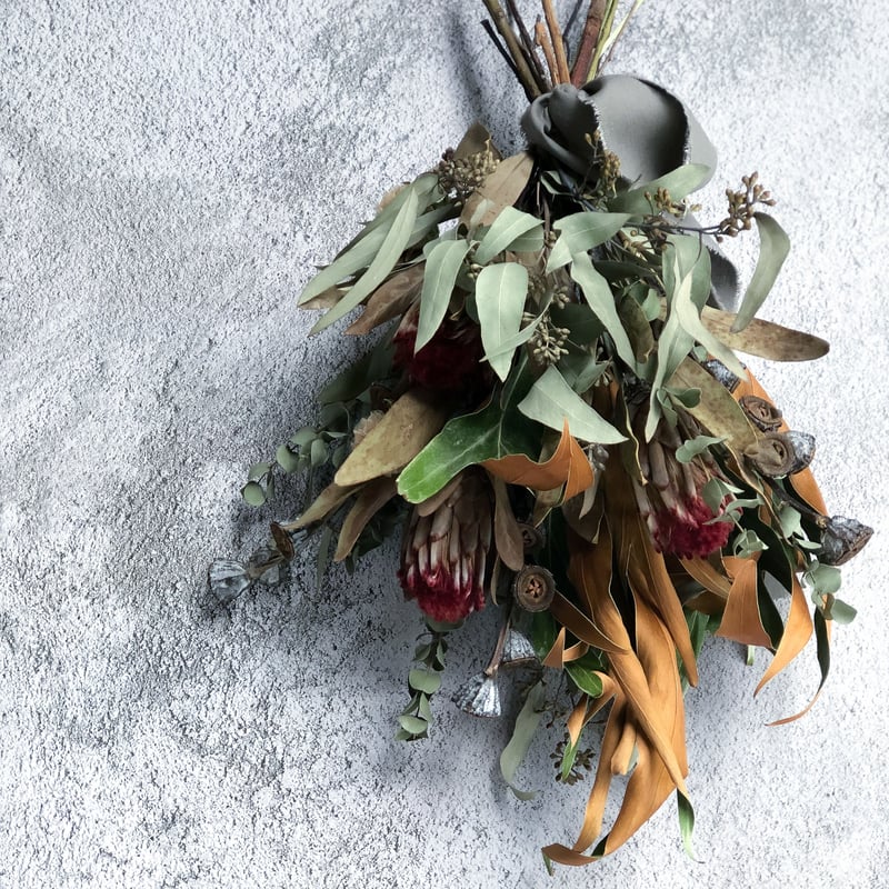 お値下げ❣️ドライフラワースワッグプレゼントアンティーク43cm