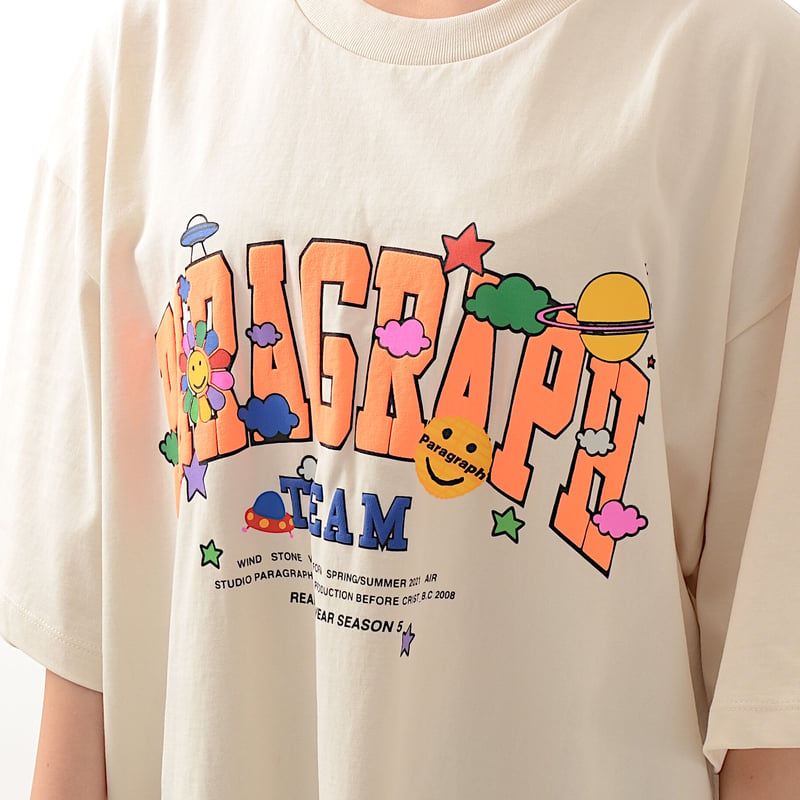 パラグラフ ハッピーロゴ スマイル Tシャツ