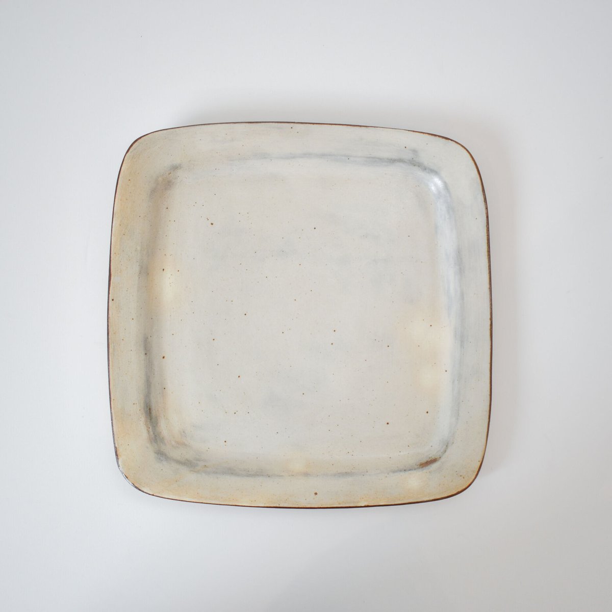 志野焼在銘方皿四角向付送料込み