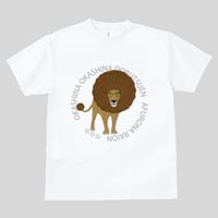 アフロなライオンＴシャツ