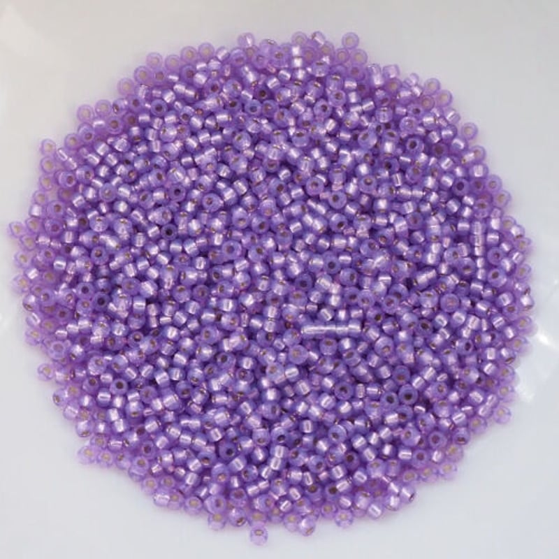 特小ビーズ バラパック 574 アバラス銀引パープル | ビーズショップ