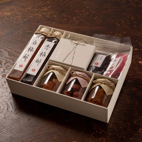 むめやづくし　　赤白梅干と梅みそ入りセット