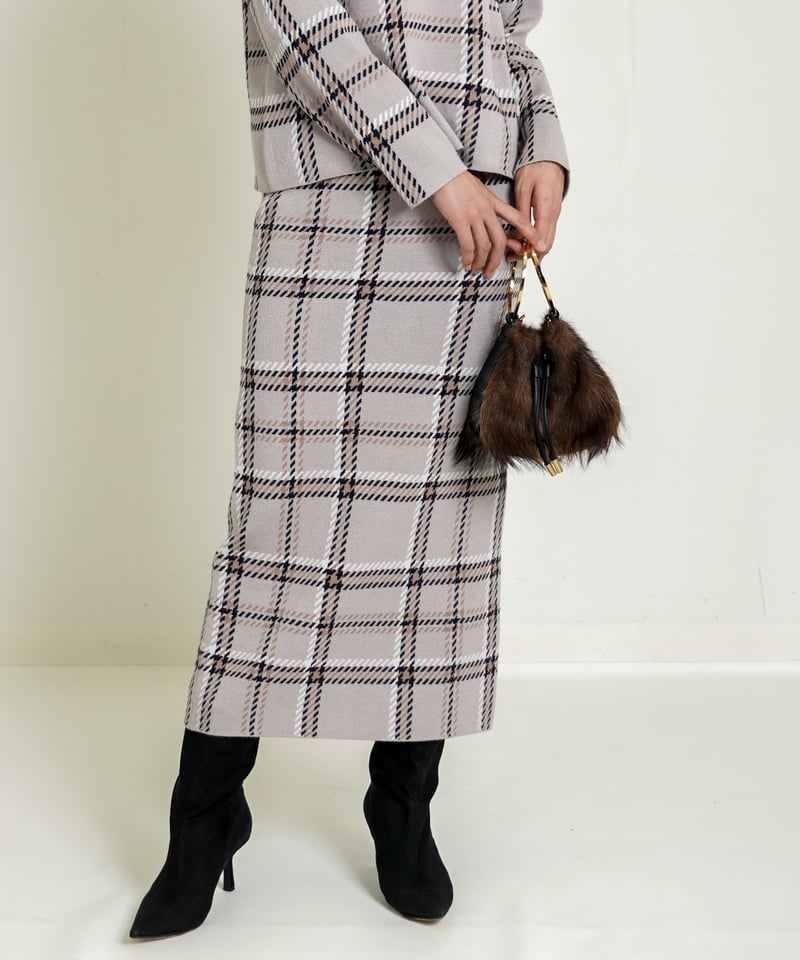 チェックニットスカート【SETUP】（4色展開）_17355366 | C.C.CROSS O