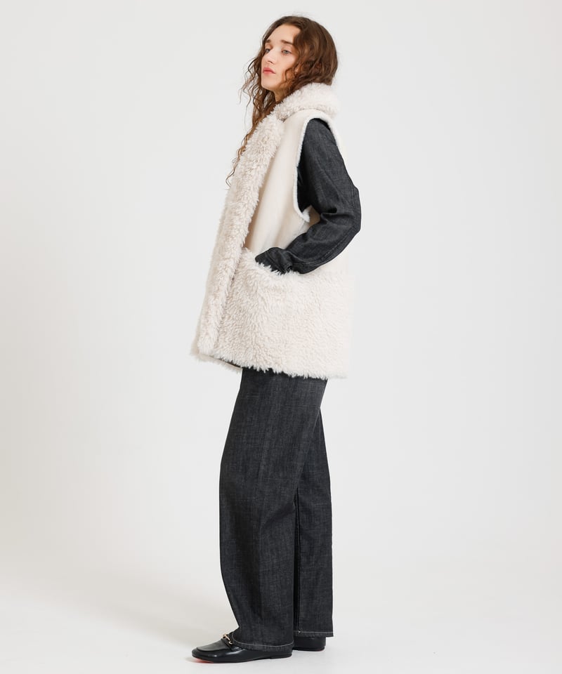 プードルファーリバーシブルジレ（3色展開）_16235262 | C.C.CROSS ONLINE