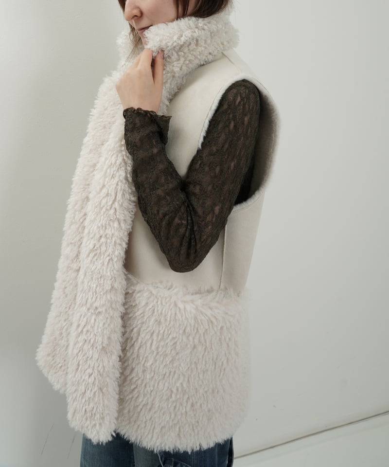 プードルファーリバーシブルジレ（3色展開）_16235262 | C.C.CROSS ONLINE