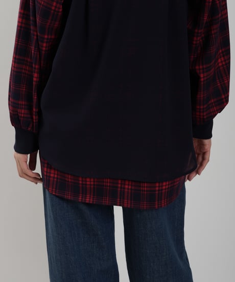 バックレイヤードチェックシャツ（3色展開）_16246239