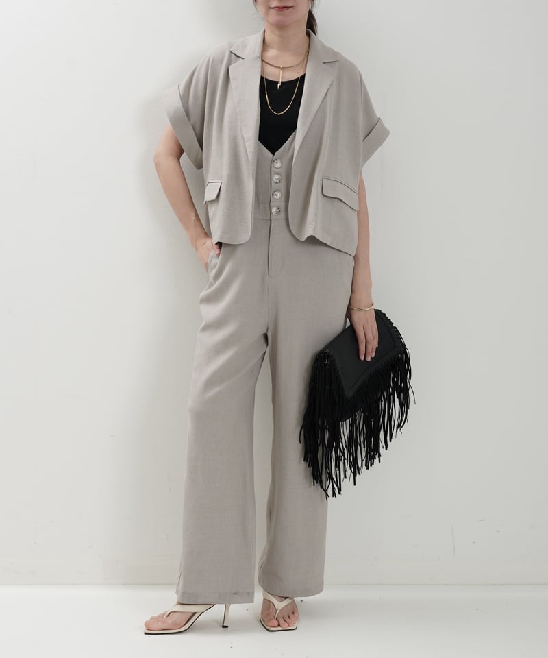 麻混サロペット(3色展開)_13276079 | C.C.CROSS ONLINE 麻混サロペット(3色展開)_13276079 | C.C.CROSS ONLINE