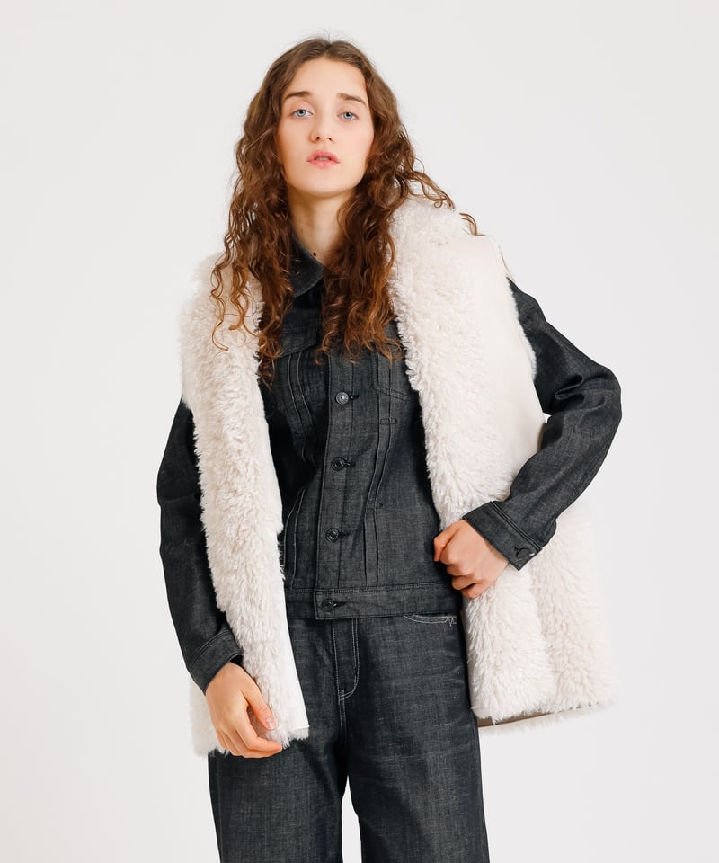 プードルファーリバーシブルジレ（3色展開）_16235262 | C.C.CROSS ONLINE