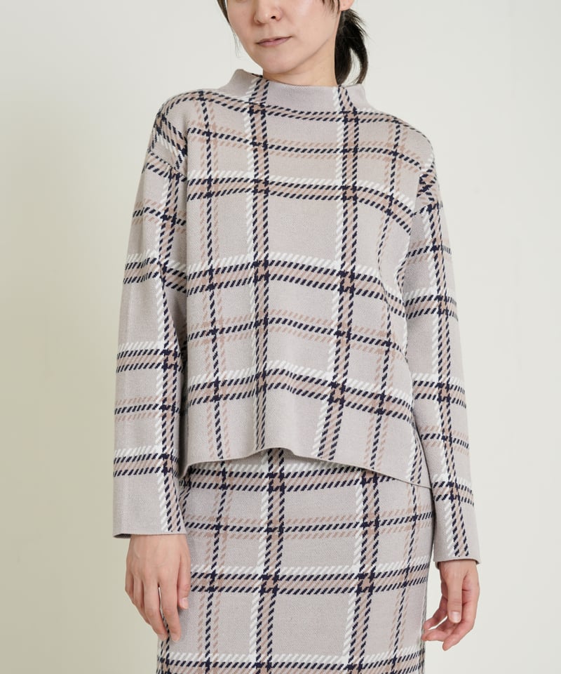 チェックニットトップス【SETUP】（4色展開）_17315365 | C.C.CROSS O