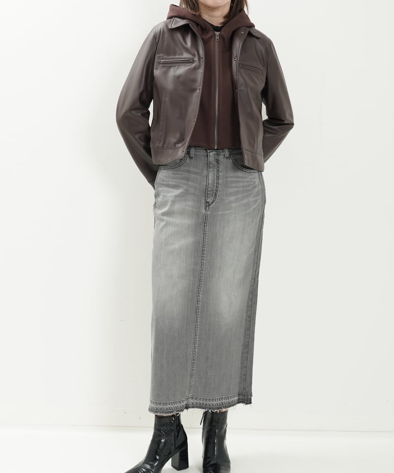 美品☆バーバリーブルーレーベル　レザージャケット　ホワイトステッチ　ホースボタン 金ボタン ブレザー ジャケット（テーラードジャケット）｜ANGIE