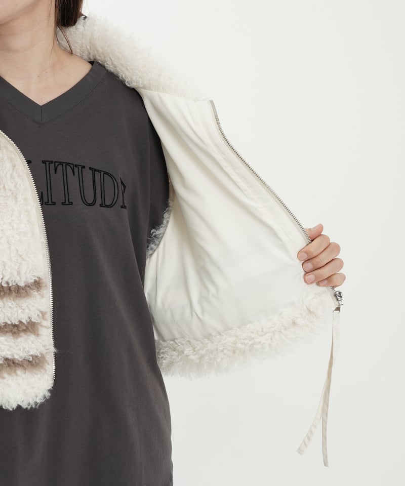 プードルファー2WAYショートベスト ホワイト プードルファー2WAYショートベスト ホワイト - メルカリ