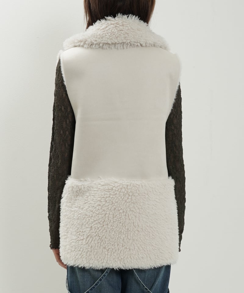 プードルファーリバーシブルジレ（3色展開）_16235262 | C.C.CROSS ONLINE