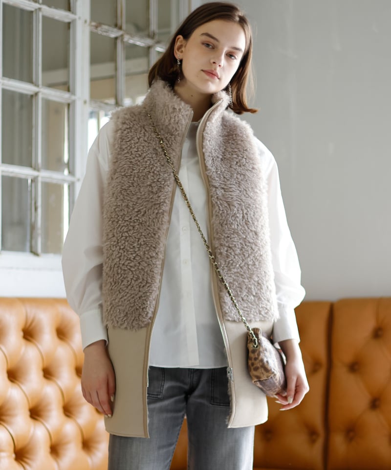 高品質リバーシブル ムートン ジレ 【公式通販】