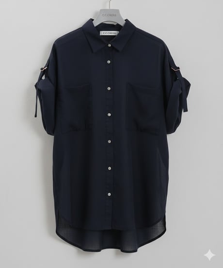 ロールアップスリーブカラーシャツ（3色展開）_13246106
