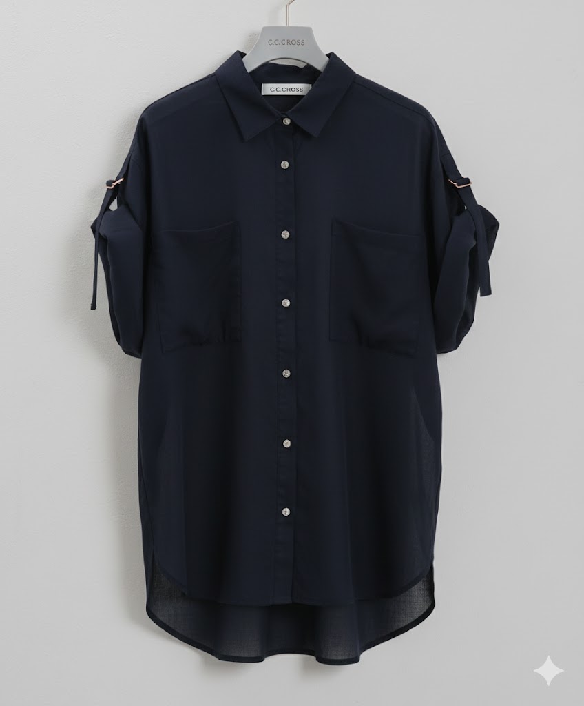 ロールアップスリーブカラーシャツ（3色展開）_13246106 | C.C.CROSS
