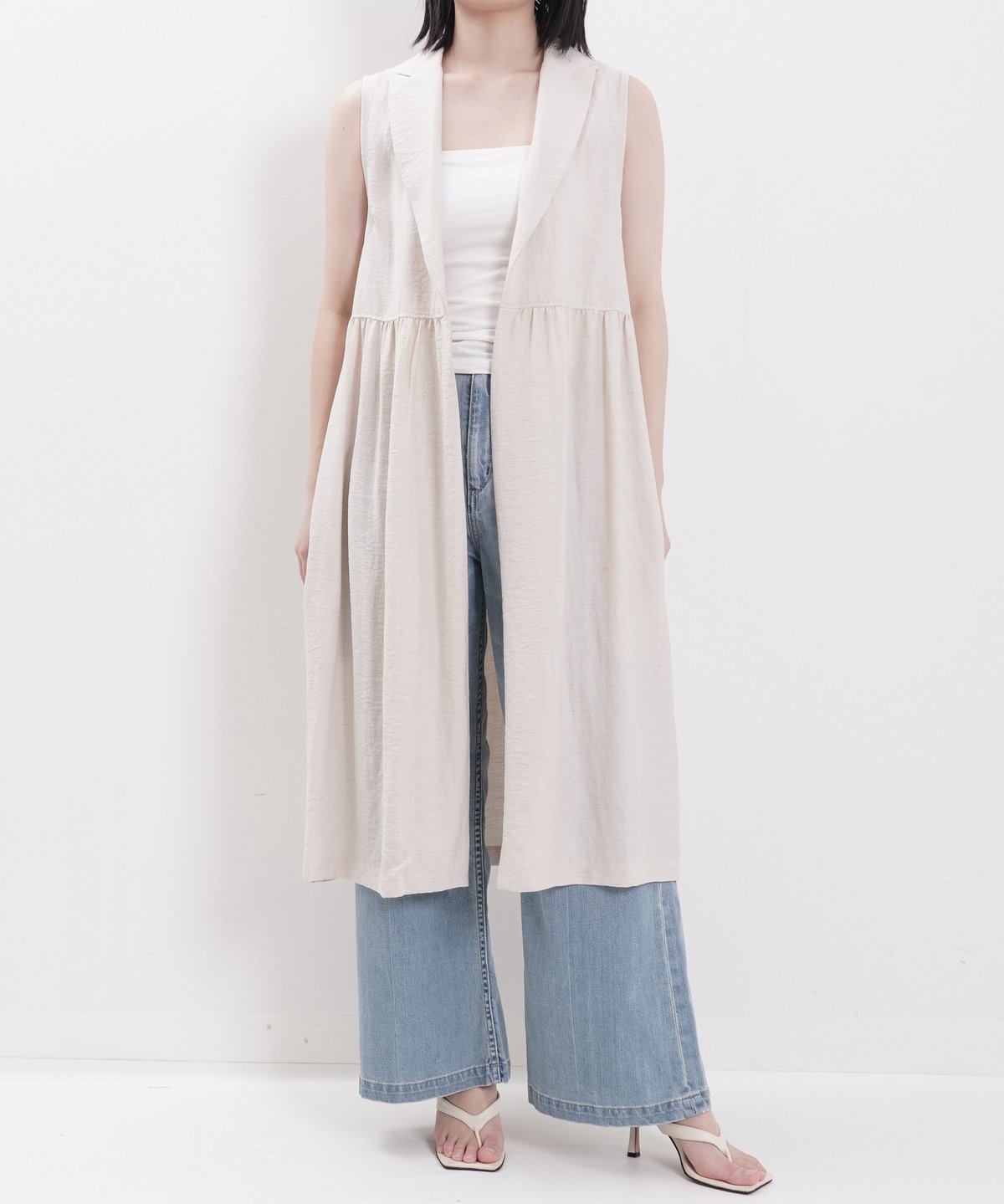 ロン様ページ ウエストギャザーロングジレ（3色展開）_15235157 | C.C.CROSS ONLINE