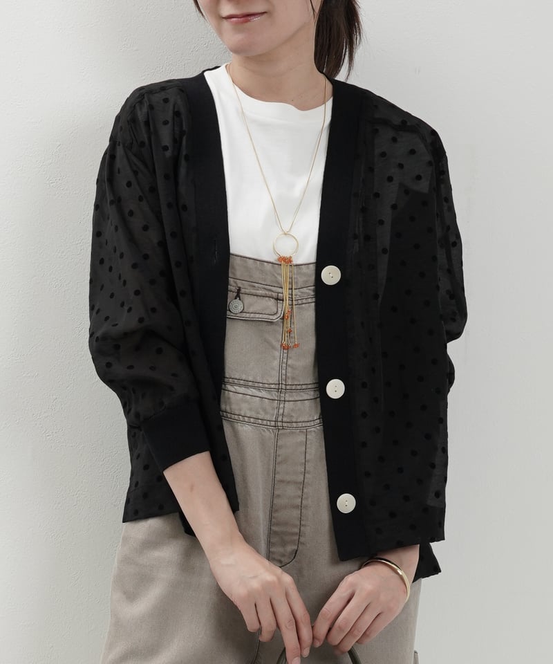 フロッキードットカーデ(3色展開）_13246104 | C.C.CROSS ONLINE