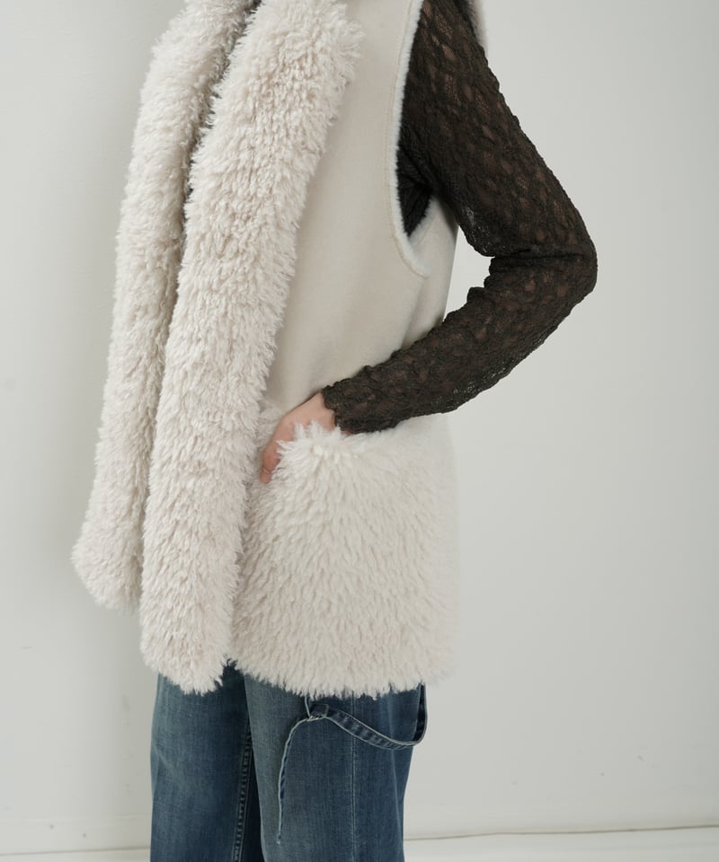 【新品未使用】ムートンと羊革　ファーとレザー　リバーシブルジレ 2026年最新】Yahoo!オークション -ムートン ジレの中古品・新品・未