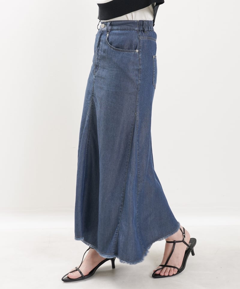  jeans 総柄　デニムスカート デニムパッチスカート / スカート | エスニックファッション