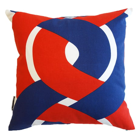 Dubbelflatan Red Blue クッションカバー (45cm x 45cm)