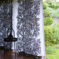 【フラットカーテン】Träd Grey / 幅260cm(両開き) x 丈135cm / 納期2週間