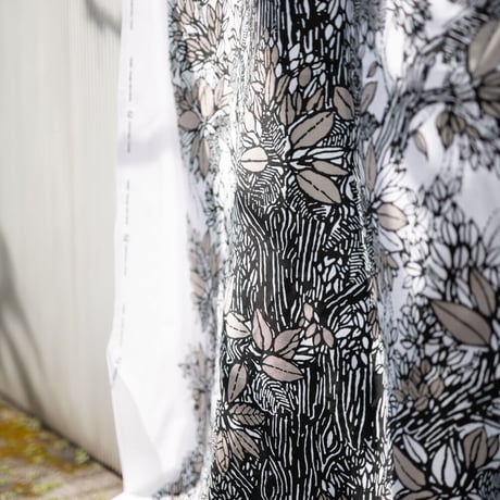 【フラットカーテン】Träd Grey / 幅260cm(両開き) x 丈178cm / 納期2週間