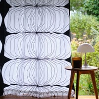 【フラットカーテン】Nippon Black / 幅280cm(両開き) x 丈135cm / 納期2週間