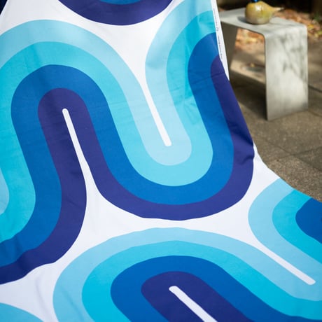 【フラットカーテン】Vision Blue / 幅260cm(両開き) x 丈200cm / 納期2週間