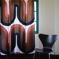 【フラットカーテン】Vision Brown / 幅260cm(両開き) x 丈200cm / 納期2週間