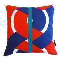 Dubbelflatan Red Blue クッションカバー (45cm x 45cm)