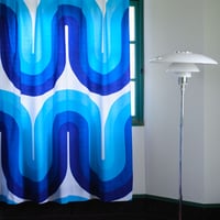 【フラットカーテン】Vision Blue / 幅260cm(両開き) x 丈135cm / 納期2週間