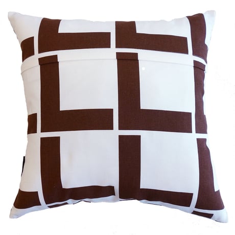Linie Brown クッションカバー (45cm x 45cm)