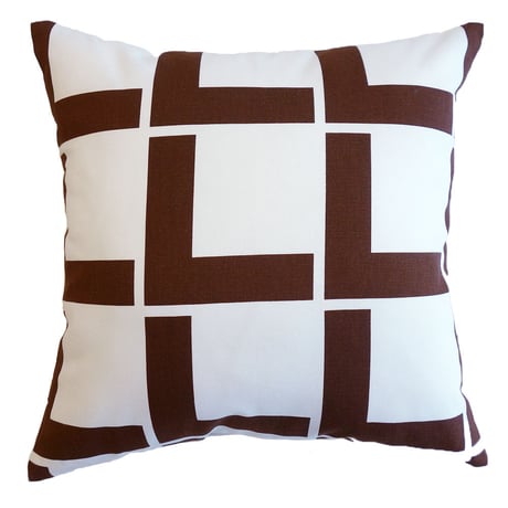 Linie Brown クッションカバー (45cm x 45cm)