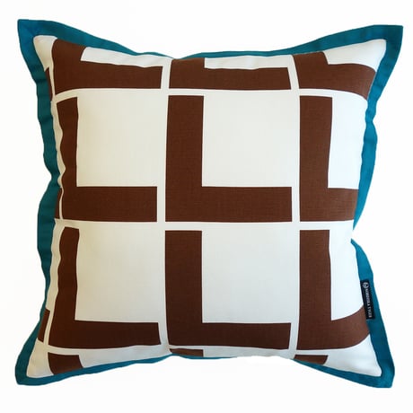 Linie Brown Frame クッションカバー (45cm x 45cm)