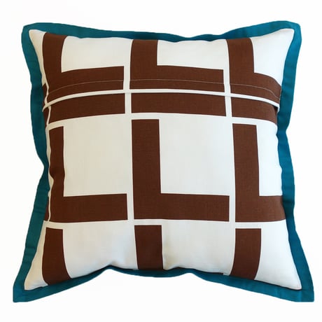 Linie Brown Frame クッションカバー (45cm x 45cm)