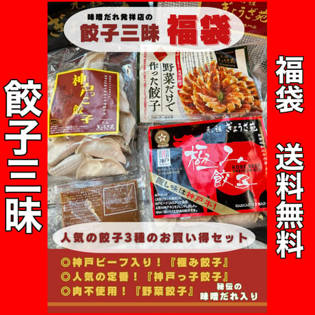 送料無料 餃子三昧福袋 人気の３種類の餃子（50個）