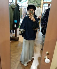【moemoe専用カート】袖ニットプルオーバー(ネイビー)