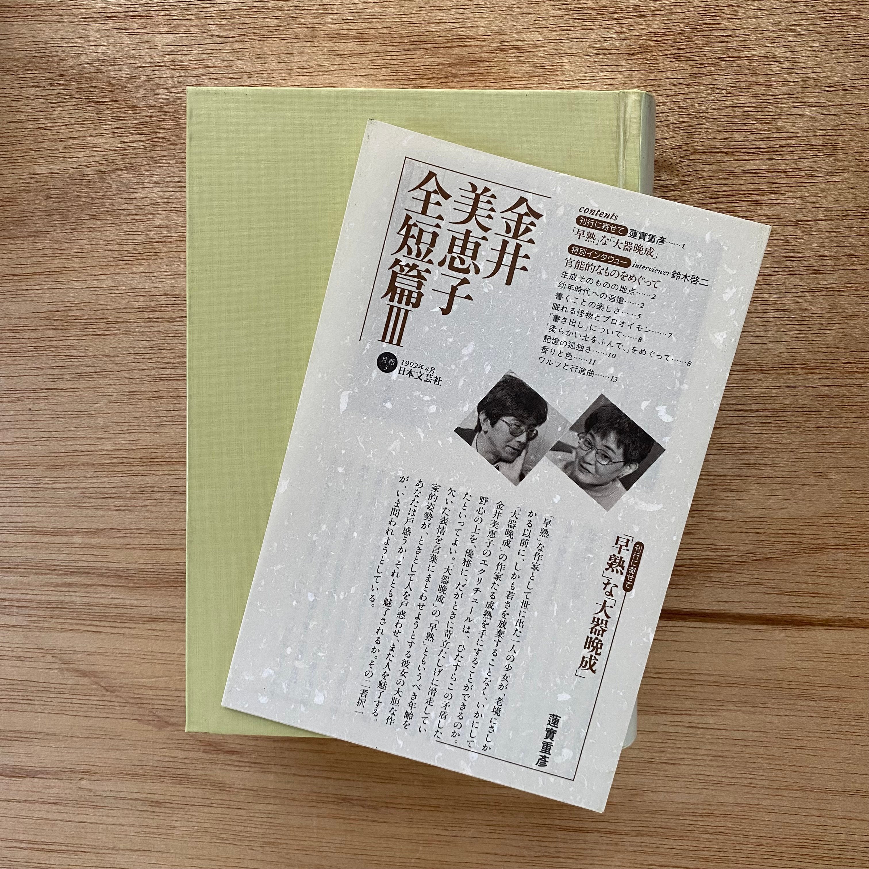 【絶版・３冊セットお買い得】金井美恵子　自選短編集　講談社文芸文庫 original