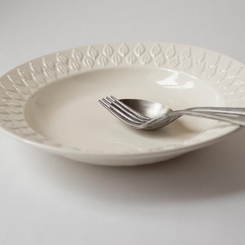 リーフ柄スープ皿 全5色 | 光泉窯 -kosengama-