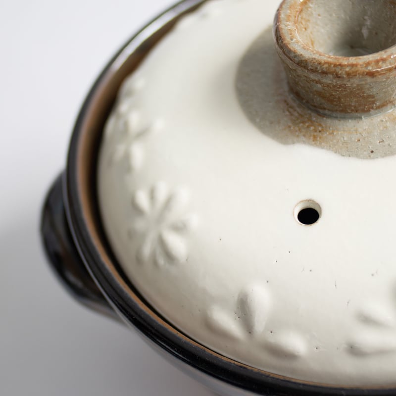 ご飯鍋 2合炊き 花柄 全2色 | 光泉窯 -kosengama-