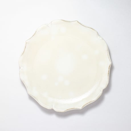 大皿 ワ8 グレージュ cedar pattern リム大皿 - 益子焼の小さな窯元